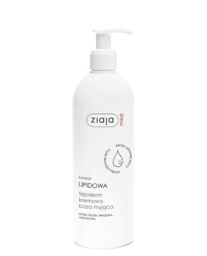 Ziaja Med Kuracja Lipidowa Fizjoderm, kremowa baza myjąca, skóra bardzo wrażliwa, alergiczna, 400 ml